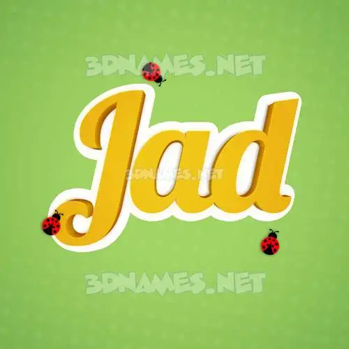 jad in Ladybugs style - 3D name wallpaper