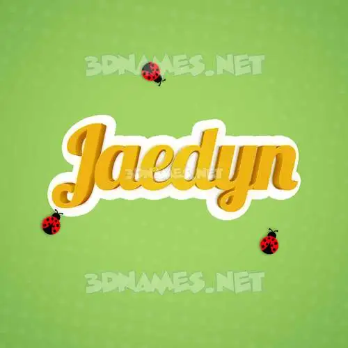 jaedyn in Ladybugs style - 3D name wallpaper