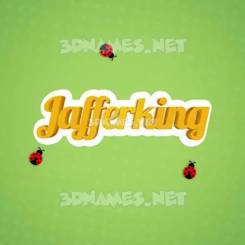 jafferking in Ladybugs style - 3D name wallpaper jafferking in Ladybugs style - 3D name wallpaper