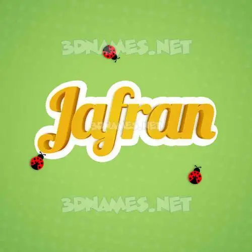jafran in Ladybugs style - 3D name wallpaper