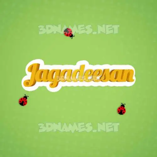 jagadeesan in Ladybugs style - 3D name wallpaper