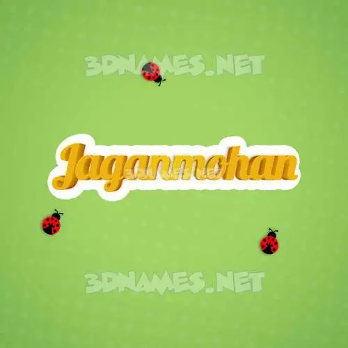jaganmohan in Ladybugs style - 3D name wallpaper