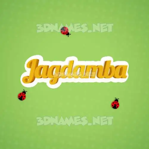 jagdamba in Ladybugs style - 3D name wallpaper