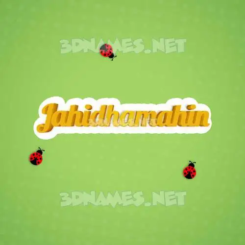 jahidhamahin in Ladybugs style - 3D name wallpaper jahidhamahin in Ladybugs style - 3D name wallpaper