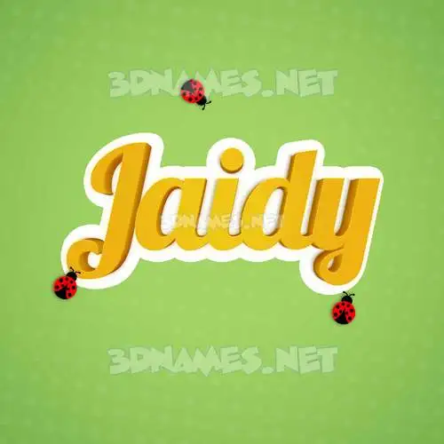 jaidy in Ladybugs style - 3D name wallpaper