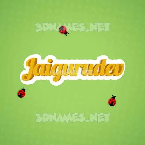 jaigurudev in Ladybugs style - 3D name wallpaper