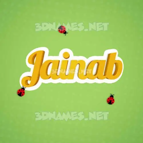 jainab in Ladybugs style - 3D name wallpaper