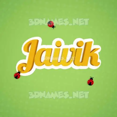 jaivik in Ladybugs style - 3D name wallpaper