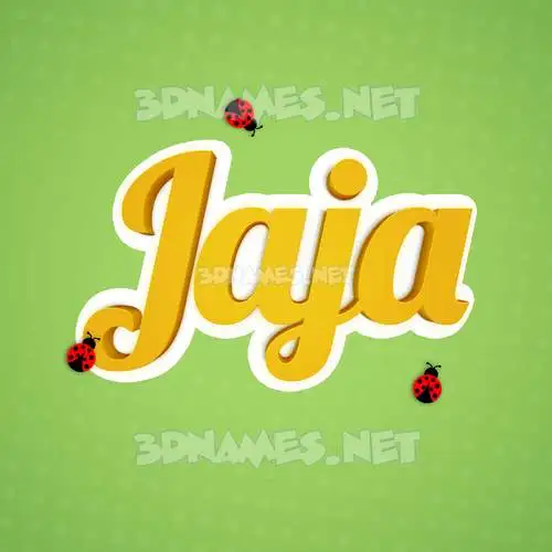 jaja in Ladybugs style - 3D name wallpaper