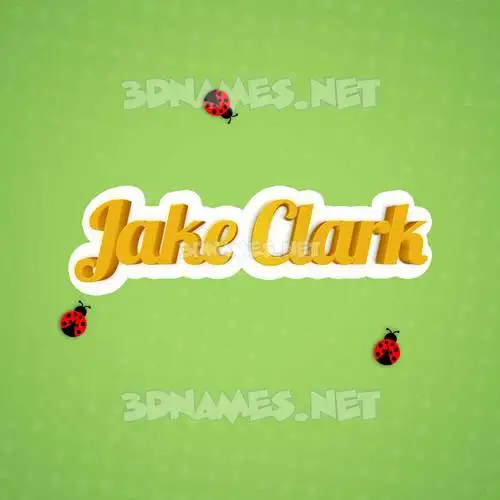 jake clark in Ladybugs style - 3D name wallpaper jake clark in Ladybugs style - 3D name wallpaper