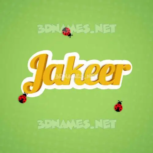 jakeer in Ladybugs style - 3D name wallpaper jakeer in Ladybugs style - 3D name wallpaper