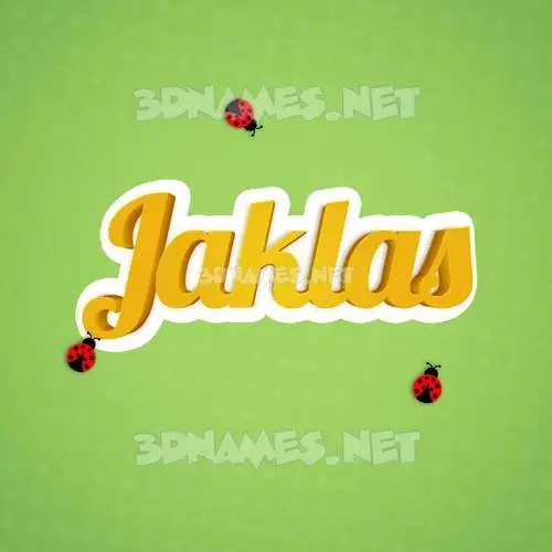 jaklas in Ladybugs style - 3D name wallpaper jaklas in Ladybugs style - 3D name wallpaper