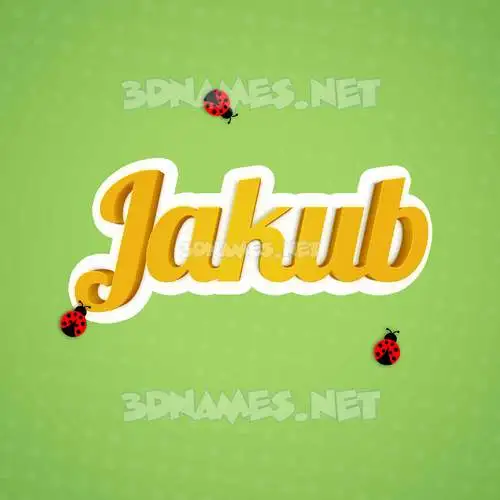 jakub in Ladybugs style - 3D name wallpaper