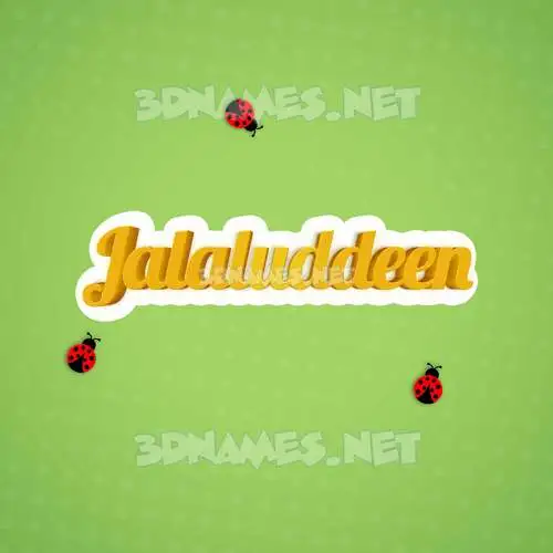 jalaluddeen in Ladybugs style - 3D name wallpaper jalaluddeen in Ladybugs style - 3D name wallpaper