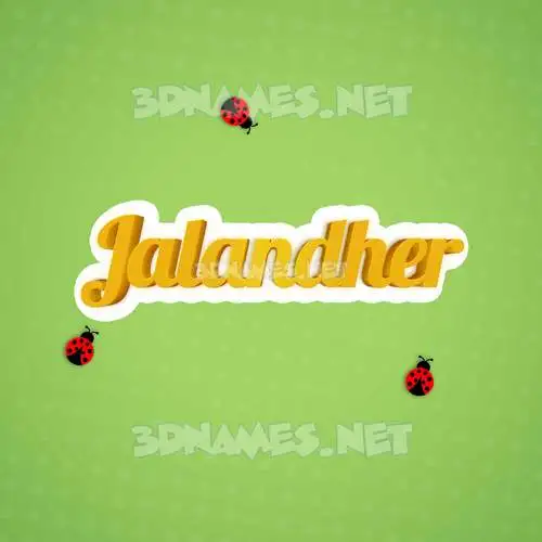 jalandher in Ladybugs style - 3D name wallpaper