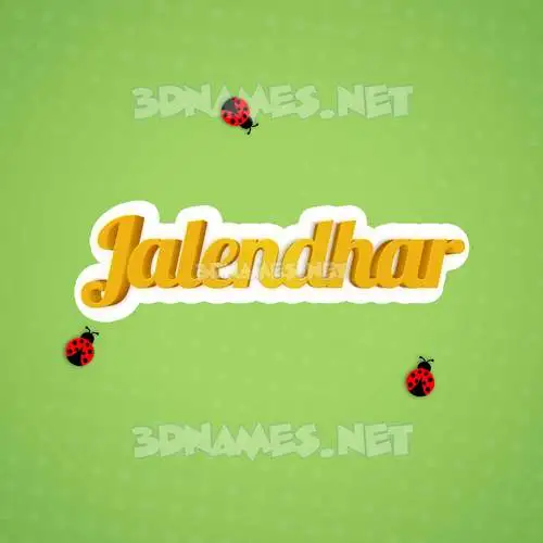 jalendhar in Ladybugs style - 3D name wallpaper
