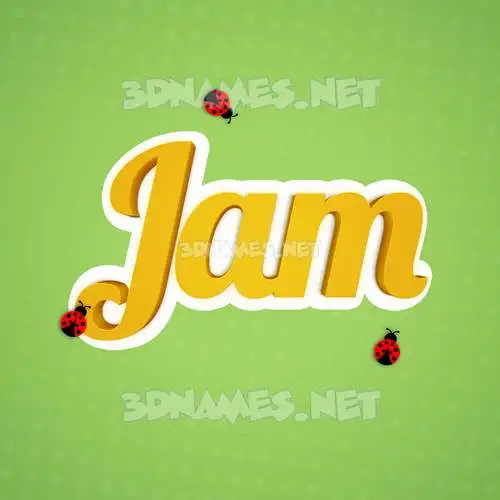 jam in Ladybugs style - 3D name wallpaper jam in Ladybugs style - 3D name wallpaper