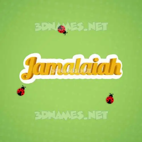 jamalaiah in Ladybugs style - 3D name wallpaper