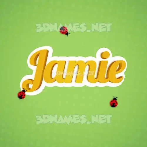 jamie in Ladybugs style - 3D name wallpaper