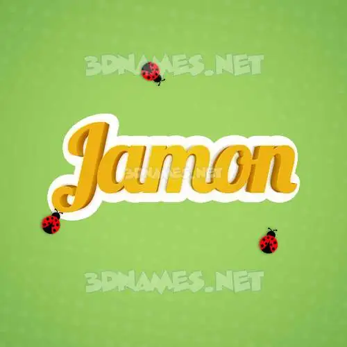 jamon in Ladybugs style - 3D name wallpaper jamon in Ladybugs style - 3D name wallpaper