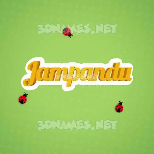 jampandu in Ladybugs style - 3D name wallpaper