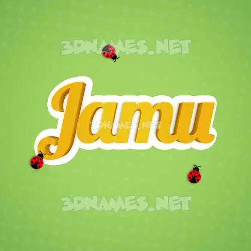 jamu in Ladybugs style - 3D name wallpaper