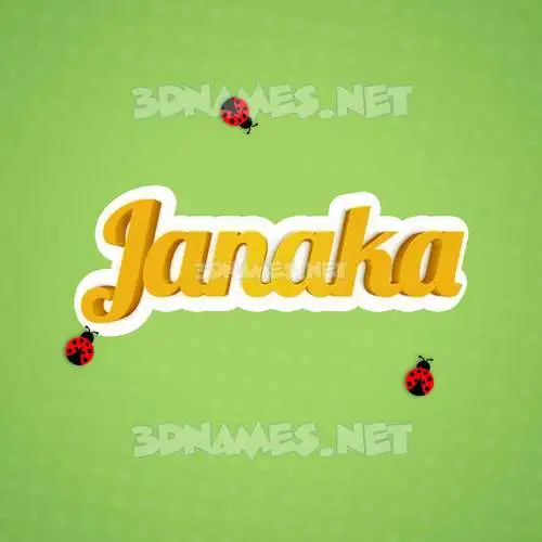 janaka in Ladybugs style - 3D name wallpaper