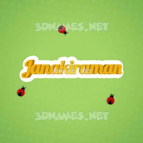 janakiraman in Ladybugs style - 3D name wallpaper janakiraman in Ladybugs style - 3D name wallpaper