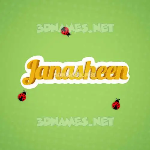 janasheen in Ladybugs style - 3D name wallpaper
