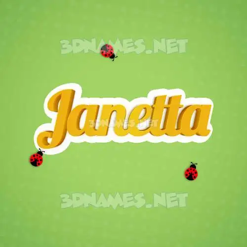 janetta in Ladybugs style - 3D name wallpaper janetta in Ladybugs style - 3D name wallpaper
