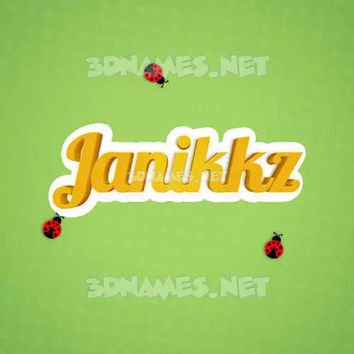 janikkz in Ladybugs style - 3D name wallpaper janikkz in Ladybugs style - 3D name wallpaper