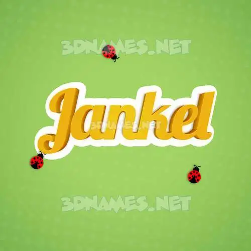 jankel in Ladybugs style - 3D name wallpaper