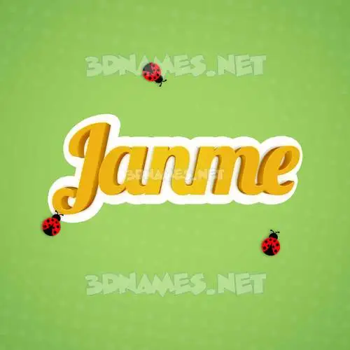 janme in Ladybugs style - 3D name wallpaper janme in Ladybugs style - 3D name wallpaper