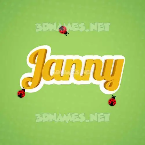 janny in Ladybugs style - 3D name wallpaper janny in Ladybugs style - 3D name wallpaper