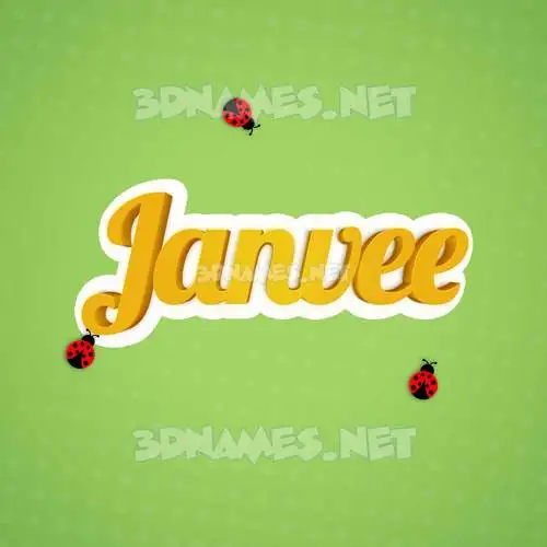 janvee in Ladybugs style - 3D name wallpaper janvee in Ladybugs style - 3D name wallpaper