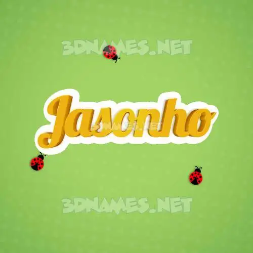 jasonho in Ladybugs style - 3D name wallpaper