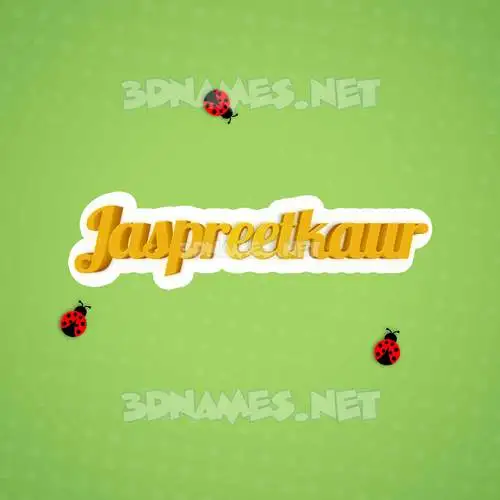 jaspreetkaur in Ladybugs style - 3D name wallpaper