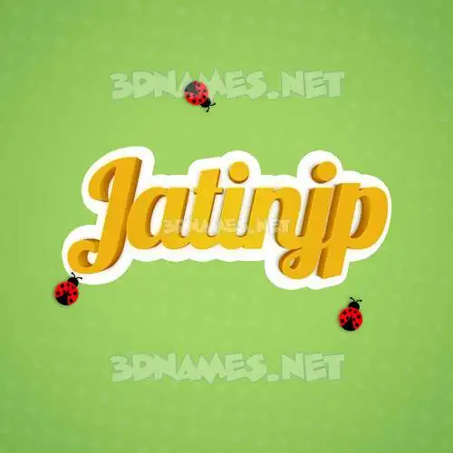 jatinjp in Ladybugs style - 3D name wallpaper
