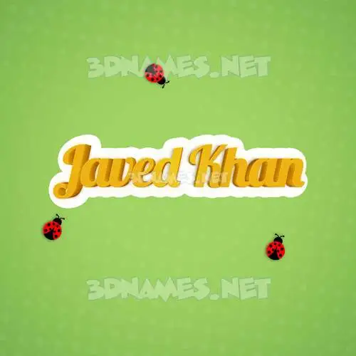javed khan in Ladybugs style - 3D name wallpaper javed khan in Ladybugs style - 3D name wallpaper