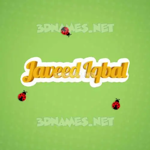 javeed iqbal in Ladybugs style - 3D name wallpaper javeed iqbal in Ladybugs style - 3D name wallpaper
