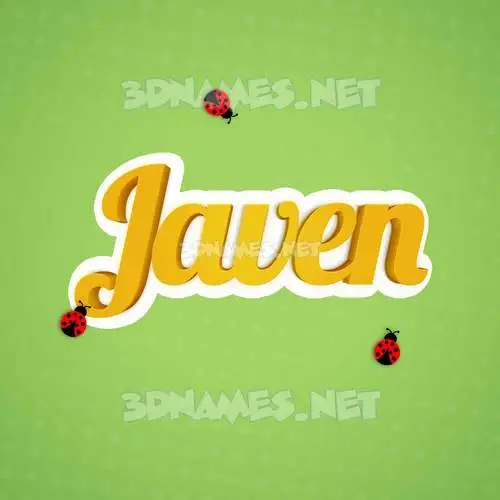 javen in Ladybugs style - 3D name wallpaper