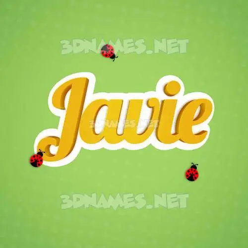 javie in Ladybugs style - 3D name wallpaper