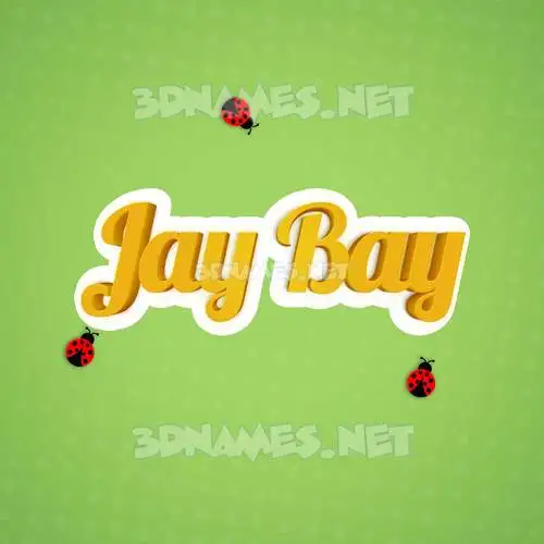 jay bay in Ladybugs style - 3D name wallpaper jay bay in Ladybugs style - 3D name wallpaper