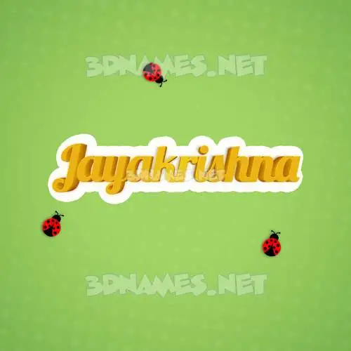 jayakrishna in Ladybugs style - 3D name wallpaper