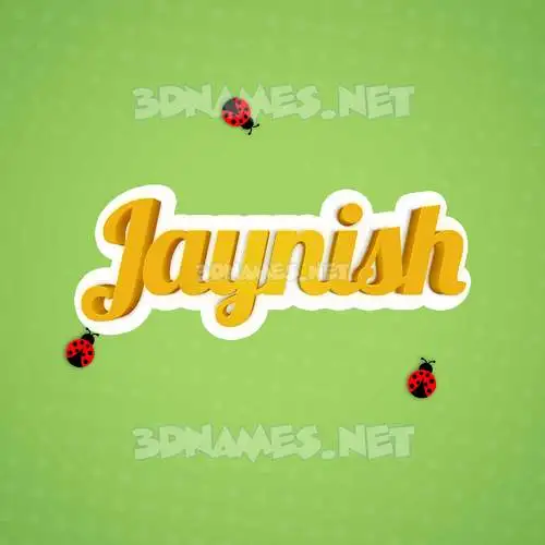 jaynish in Ladybugs style - 3D name wallpaper