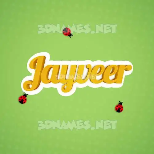 jayveer in Ladybugs style - 3D name wallpaper