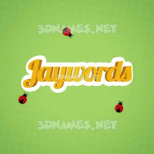jaywords in Ladybugs style - 3D name wallpaper