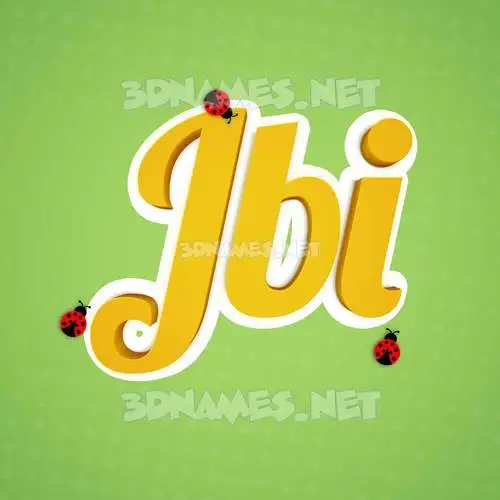 jbi in Ladybugs style - 3D name wallpaper