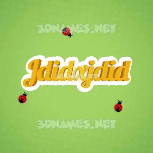 jdidxjdid in Ladybugs style - 3D name wallpaper