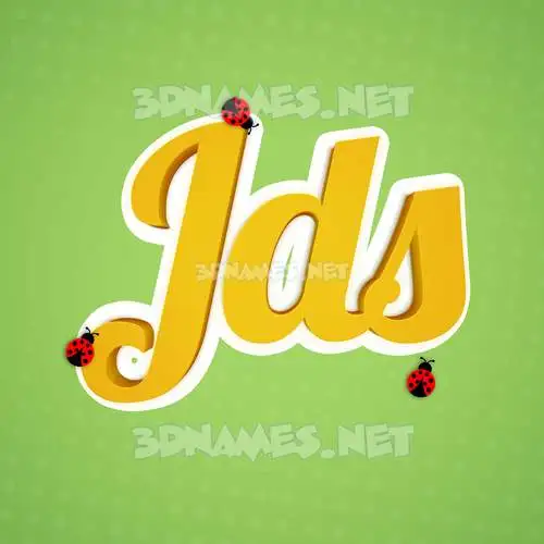 jds in Ladybugs style - 3D name wallpaper jds in Ladybugs style - 3D name wallpaper
